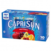 Capri Sun Fruit Punch Ready-to-Drink Juice (10 pouch) 177ml 6Fl OZ